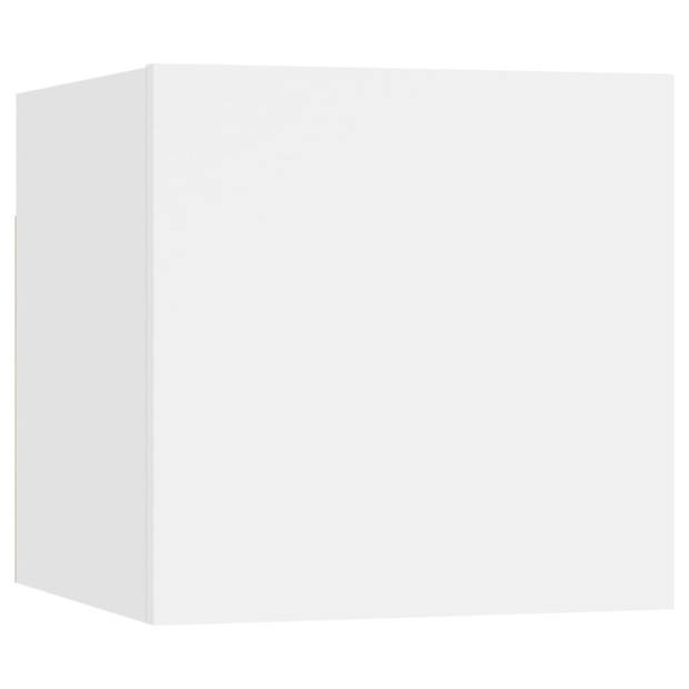 vidaXL Nachtkastje 30,5x30x30 cm spaanplaat wit