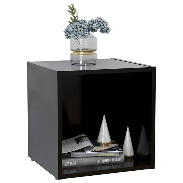 The Living Store TV-meubel set - zwart - 37 x 35 x 37 cm - spaanplaat