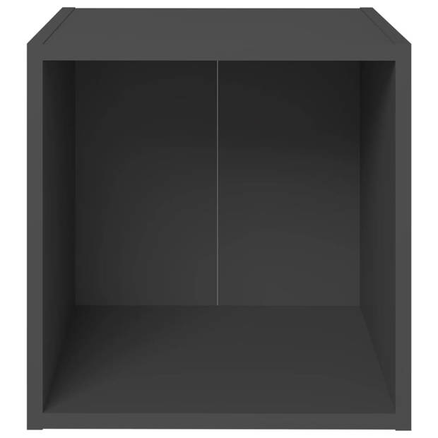 vidaXL Tv-meubel 37x35x37 cm spaanplaat grijs