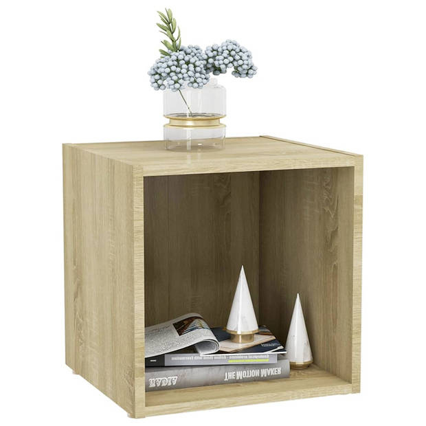 vidaXL Tv-meubelen 4 st 37x35x37 cm bewerkt hout sonoma eikenkleurig