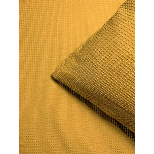 Geel dekbedovertrek Cialda - Ochre Goud - Lits-jumeaux 240x200/220 cm