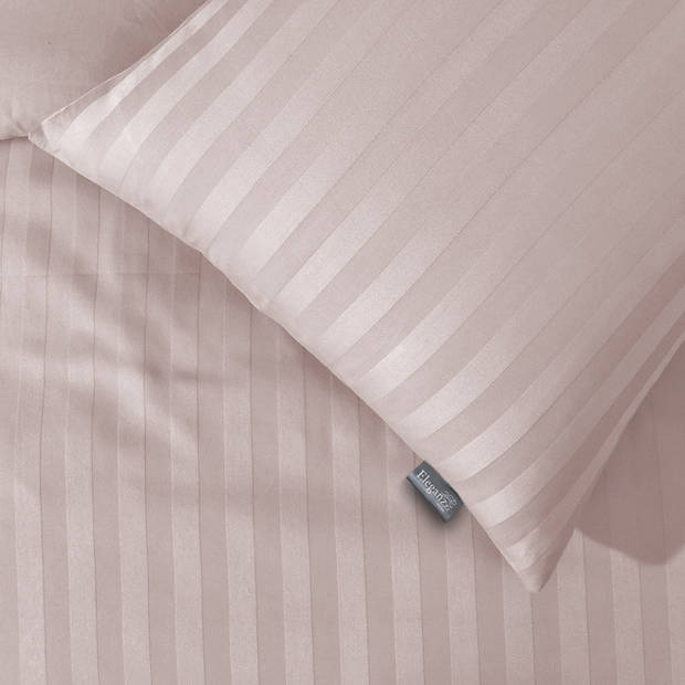 Elegance Dekbedovertrek Hotel Kwaliteit Satijn Streep - blush 260x200/220cm