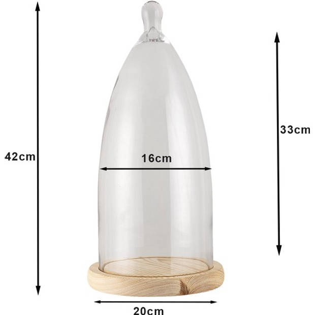 Clayre & Eef Transparente Stolp Ø 19*41 cm 6GL3006