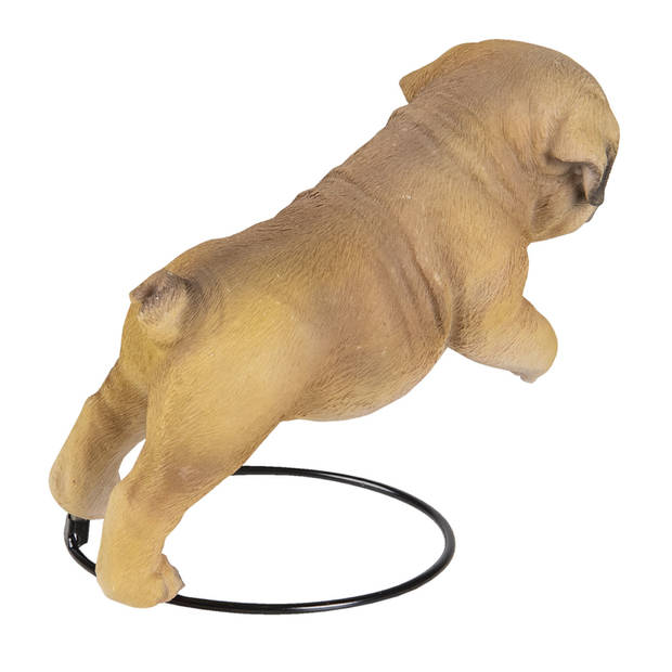 Clayre & Eef Bruine Decoratie hond 18*12*14 cm 6PR3334