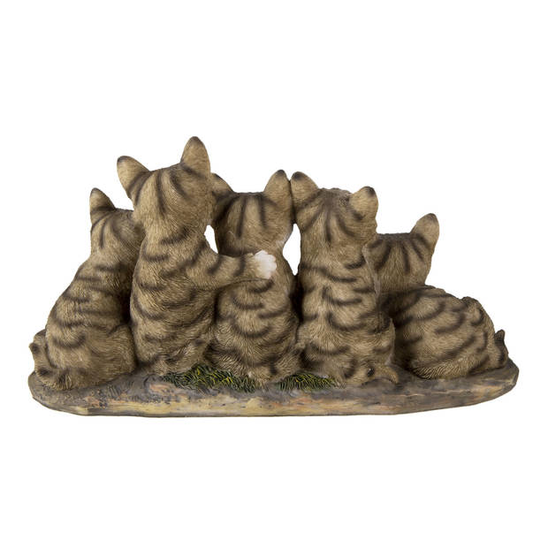 Clayre & Eef Grijze Decoratie katten 32*13*16 cm 6PR3338