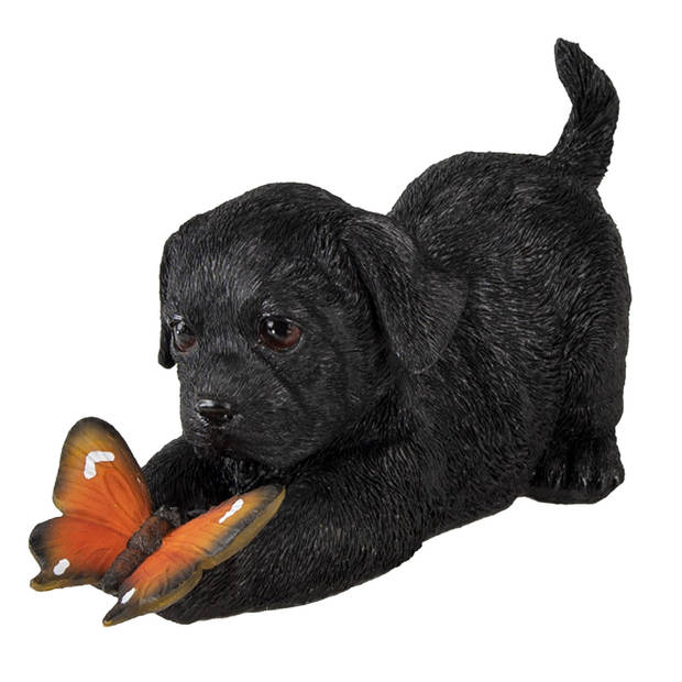 Clayre & Eef Zwarte Decoratie hond 20*8*11 cm 6PR3359