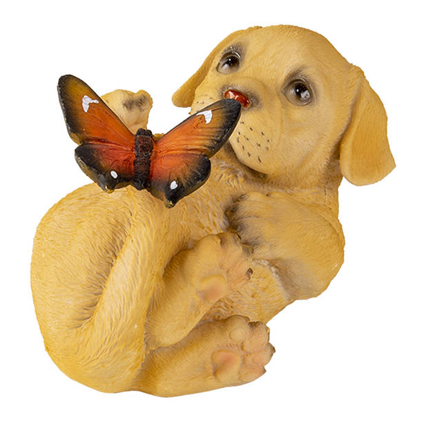 Clayre & Eef Bruine Decoratie hond 14*9*10 cm 6PR3364