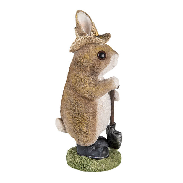 Clayre & Eef Bruine Decoratie konijn 9*8*22 cm 6PR3373