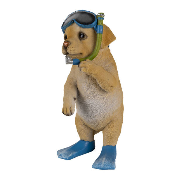 Clayre & Eef Bruine Decoratie hond 11*11*23 cm 6PR3375
