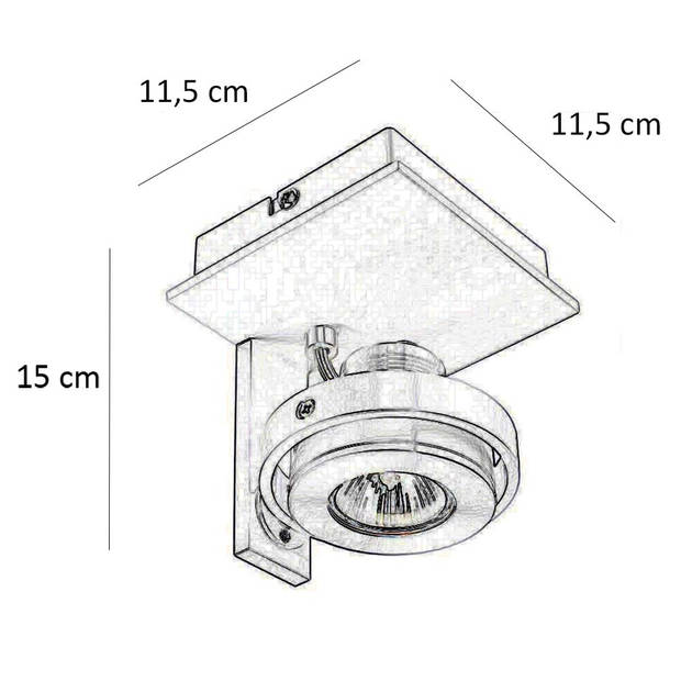 Artdelight Spot Meist 1 lichts aluminium