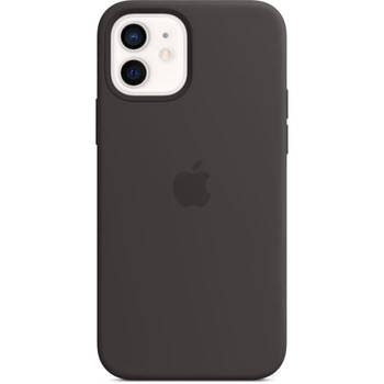 APPLE iPhone 12 12 Pro siliconen hoesje met MagSafe - zwart