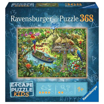RAVENSBURGER Puzzel 368 stukjes - Ontsnappingspuzzel Kids - Een safari in de jungle