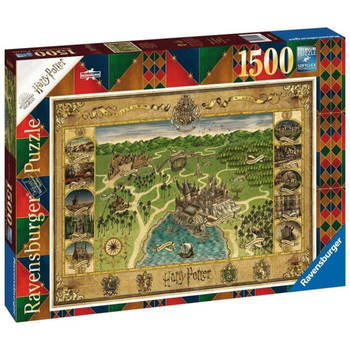 RAVENSBURGER Puzzel 1500 p - Hogwarts / Harry Potter-kaart