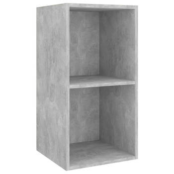 The Living Store TV-meubel - Betongrijs - 37x37x72 cm - Met 2 vakken