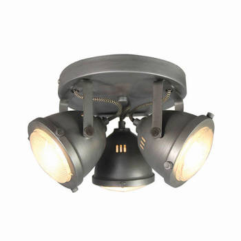 LABEL51 - LED Spot Moto 3-Lichts 29,7x29,7x16,3 cm Burned Steel Metaal