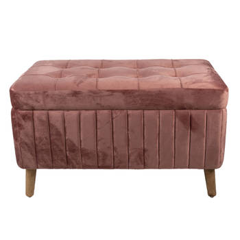 Clayre & Eef Roze Hocker 82*42*49 cm 50496P