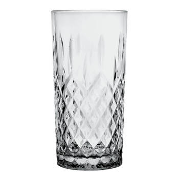 Clayre & Eef Waterglas 300 ml Grijs Glas Drinkbeker Grijs Drinkbeker