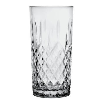 Clayre & Eef Grijze Drinkglas Ø 7*15 cm / 300 ml 6GL3470