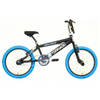 Freestyle BMX 20" Royal-Bugatti - mat zwart met blauwe banden