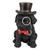 Clayre & Eef Zwarte Decoratie hond 13*9*17 cm 6PR3369