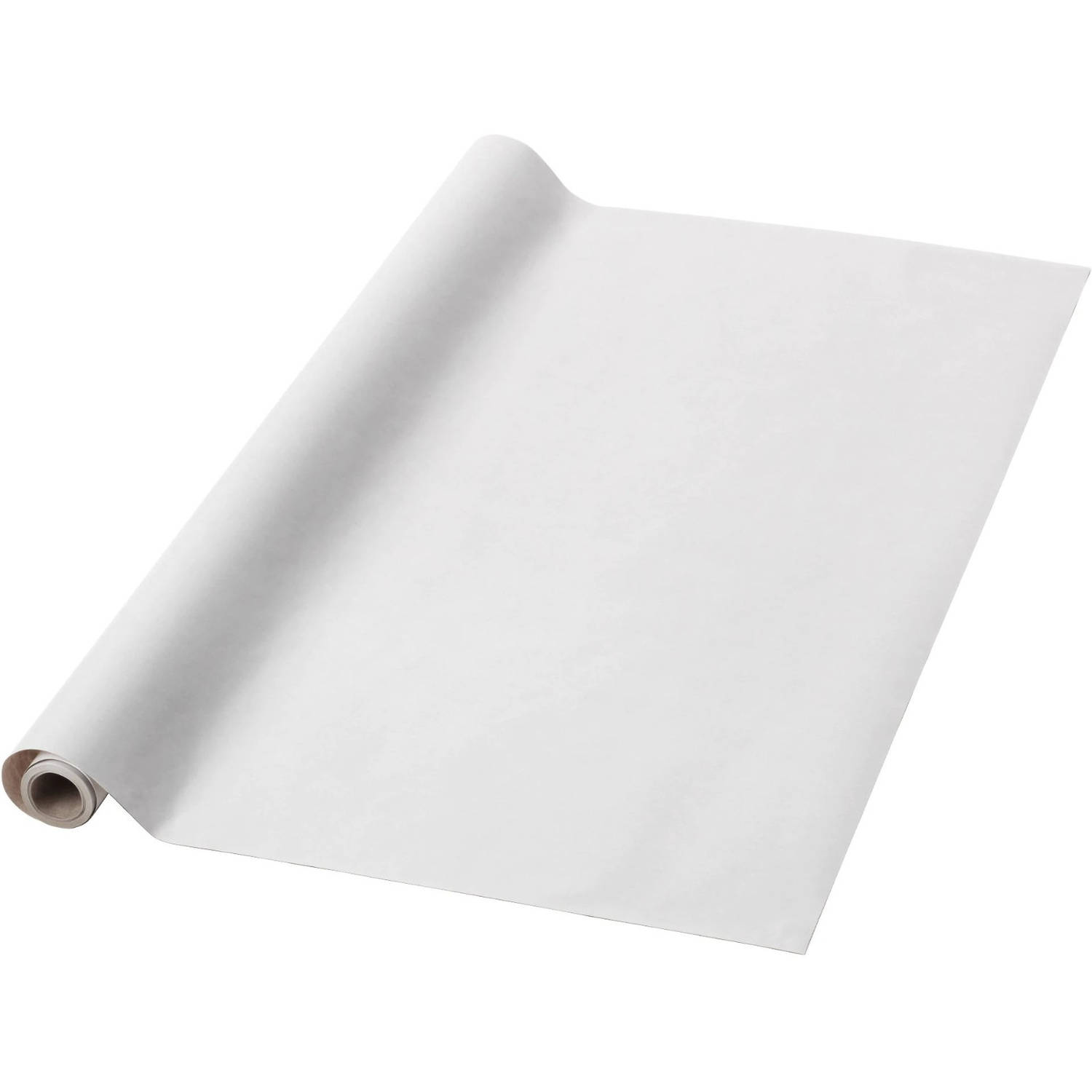 Wit cadeaupapier inpakpapier - 500 x 70 cm - 50 rollen