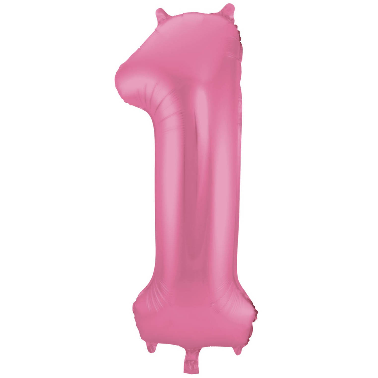 Folat folieballon cijfer 1 folie 86 cm roze