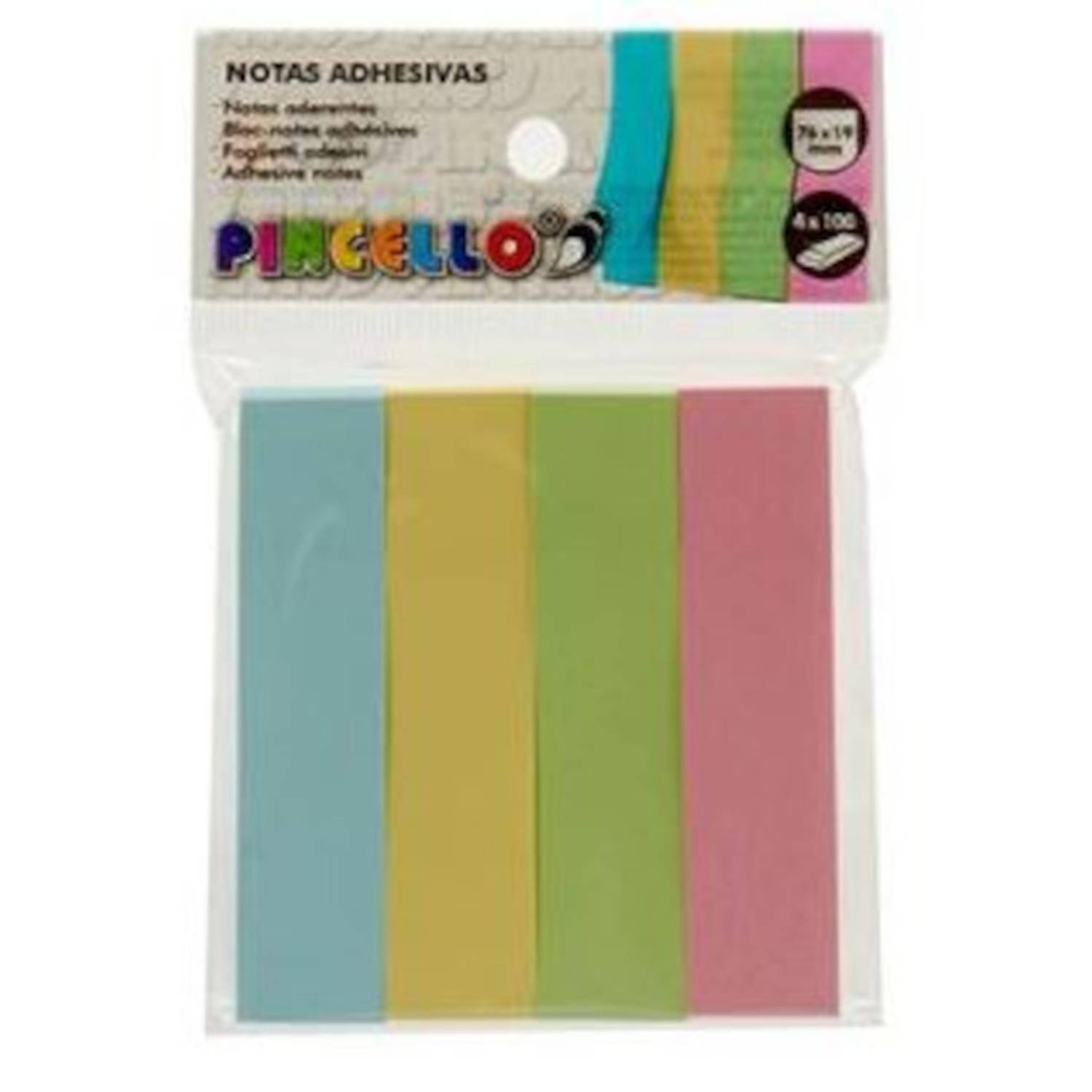 Pincello Post-it Markers Blauw/roze/groen/geel 400 Stuks