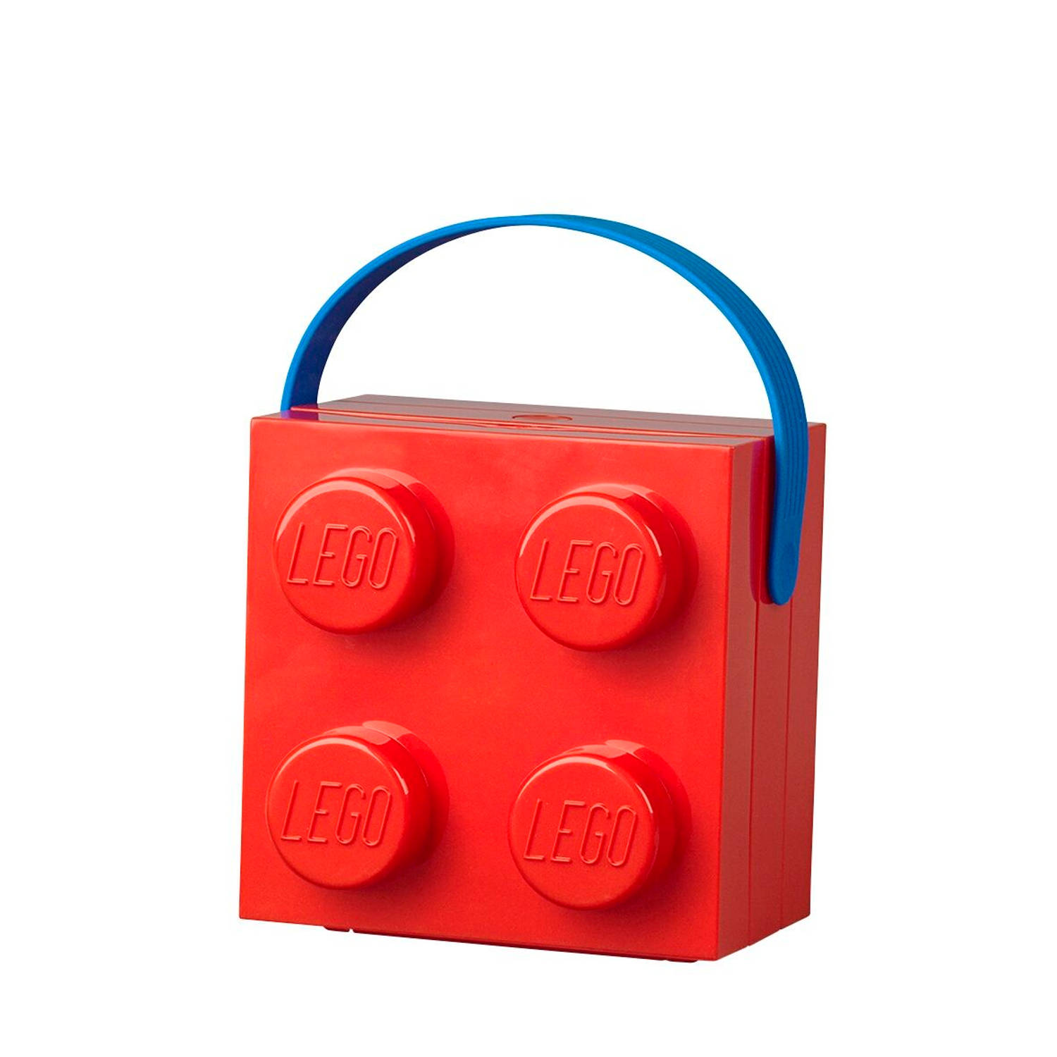 LEGO - Set van 2 - Lunchbox Brick 4 met handvat, Rood - LEGO