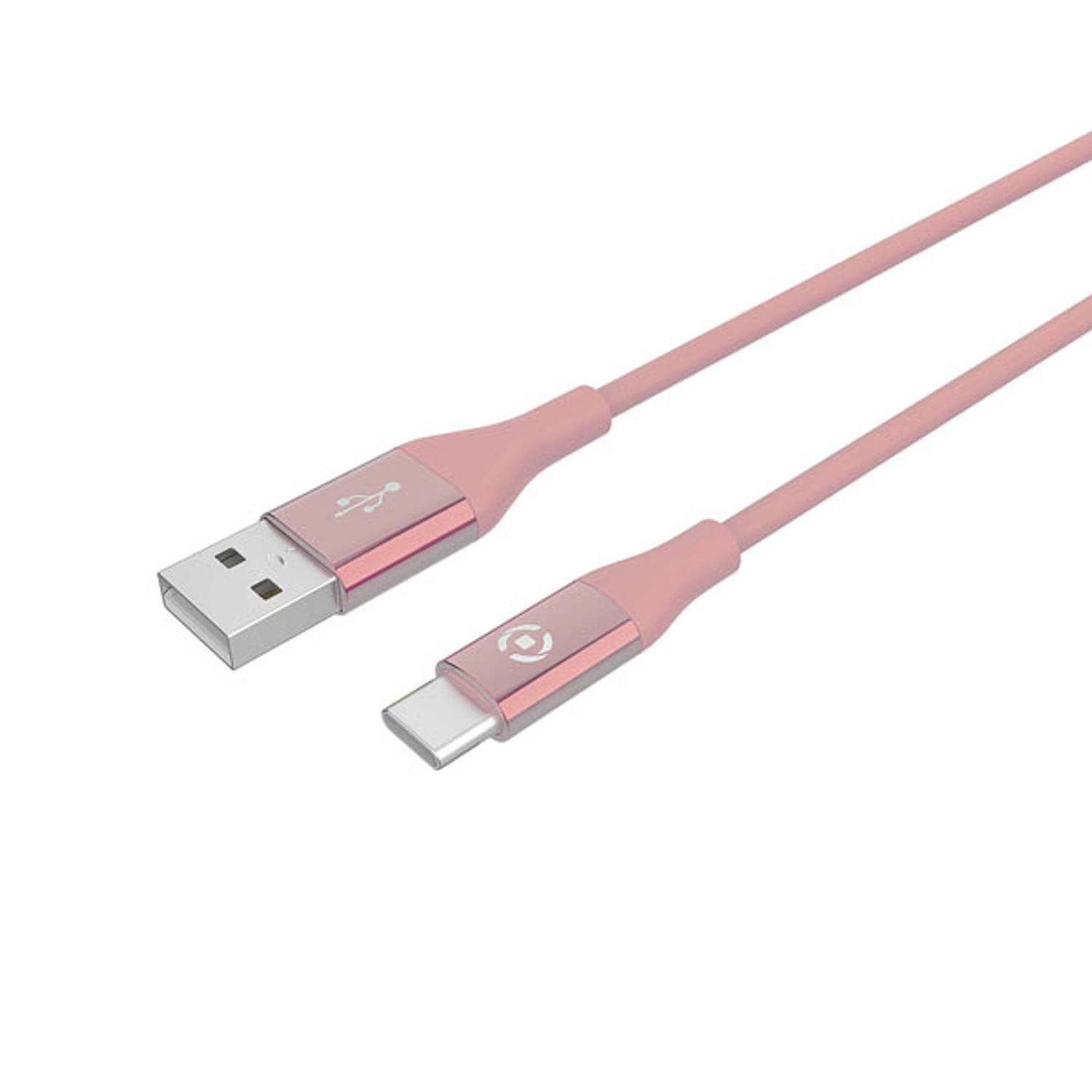 Celly - USB-Kabel Type-C, 1 meter, Roze - Siliconen - Celly Feeling