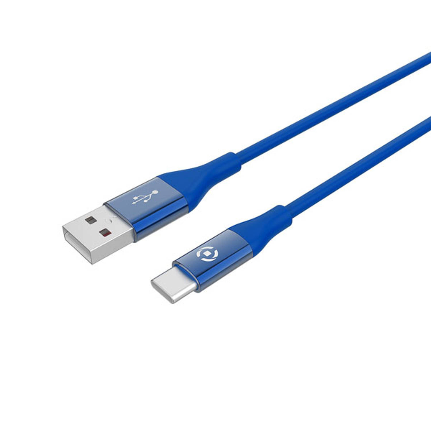 Celly - USB-Kabel Type-C, 1 meter, Blauw - Siliconen - Celly Feeling