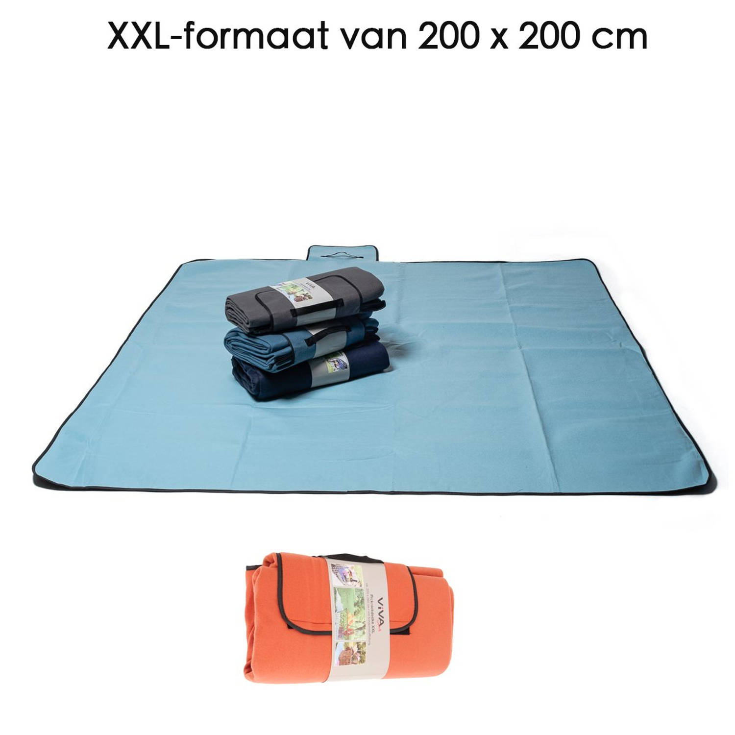 Picknickkleed XXL Plaid 200 200 cm Oranje | Blokker