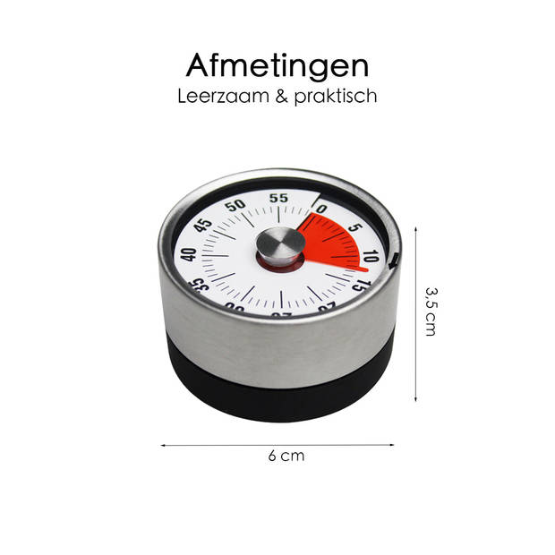 Leerklok Metaal - Timer Kind - Vergaderklok - Aftelklok