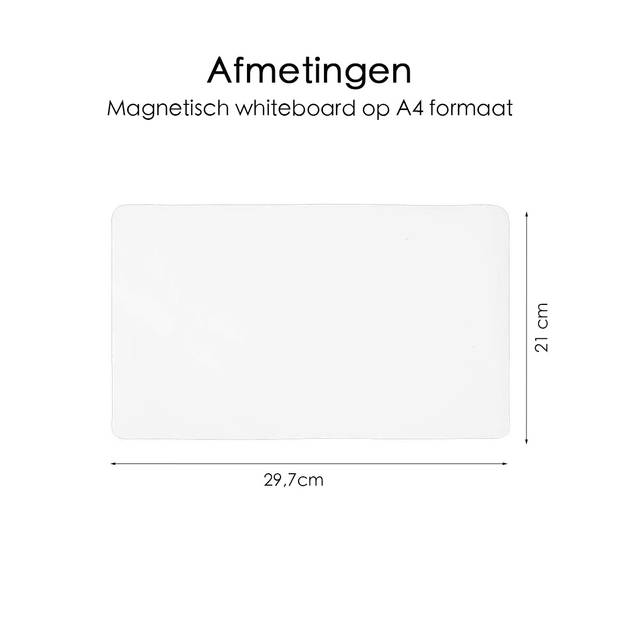 Whiteboard Magnetisch A4 formaat