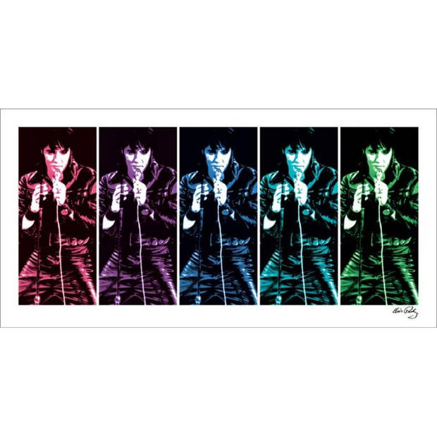 Kunstdruk Elvis Presley 68 Comeback Special Pop Art 100x50cm