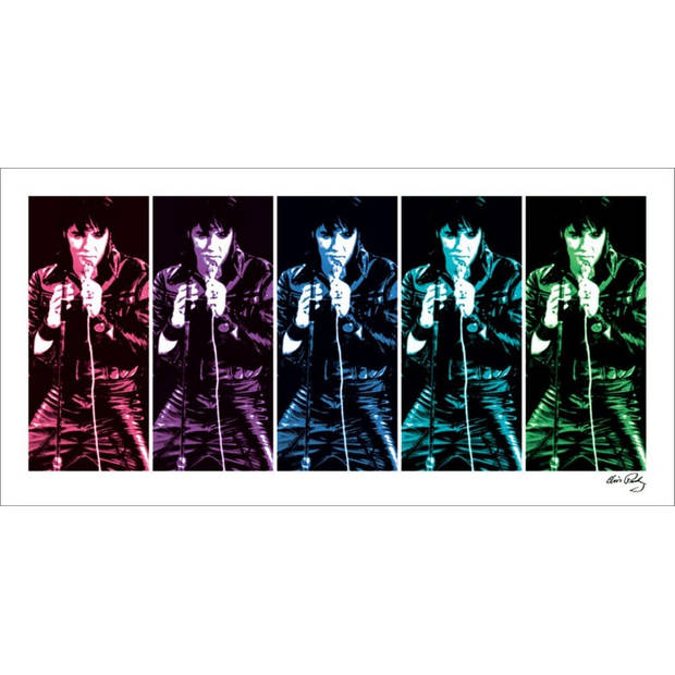 Kunstdruk Elvis Presley 68 Comeback Special Pop Art 100x50cm