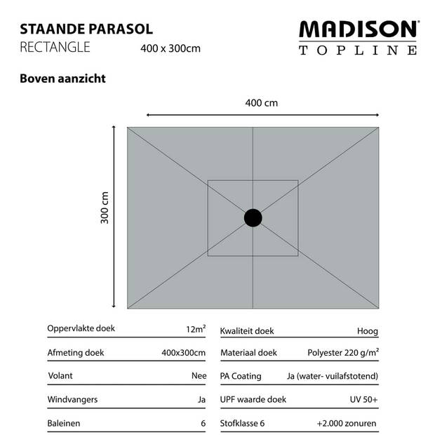 Madison - Parasol Rectangle Ecru - 400x300 - Beige