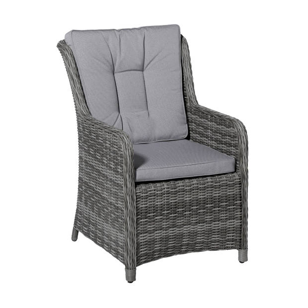 Madison Wicker - Dining Set Outdoor - Manchester Light Grey - 46x95