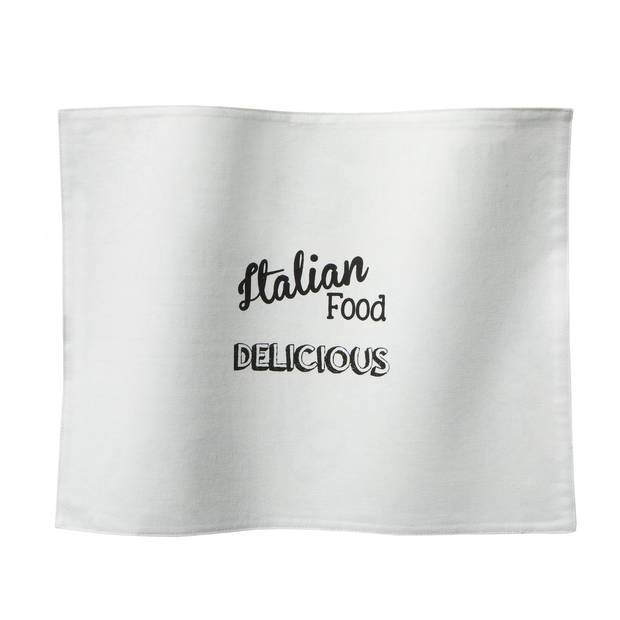 DDDDD Placemats Italian Food 35x45cm - white - set van 6