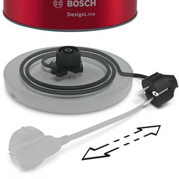 Bosch TWK4P434 DesignLine - Waterkoker - Rood / Zwart