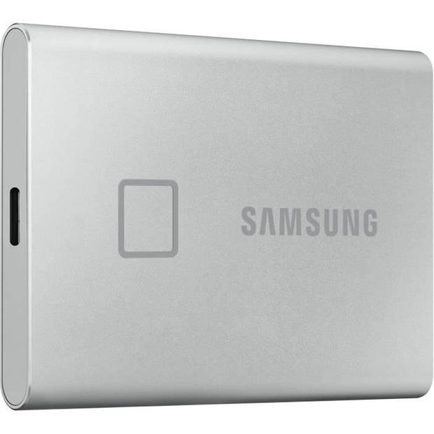 Samsung externe ssd t7 touch usb type c zilverkleur 500 gb