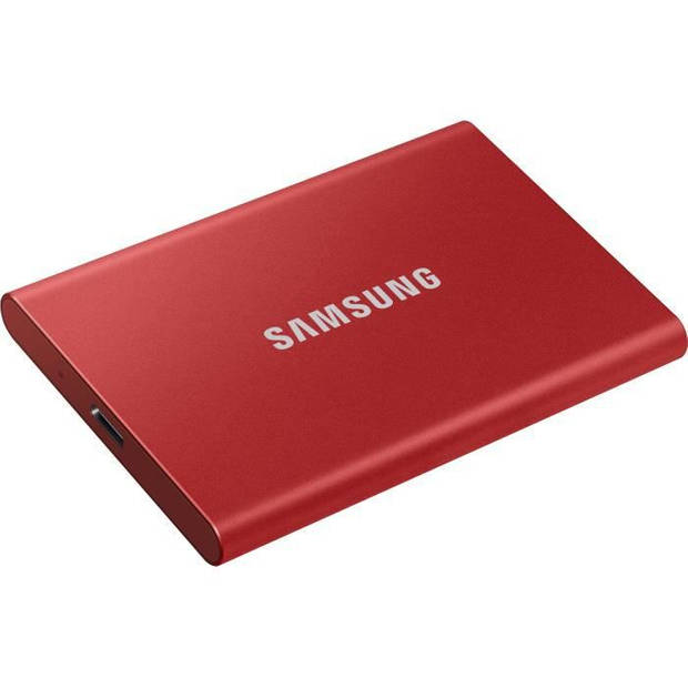 Samsung externe ssd t7 usb type c kleur rood 2 tb