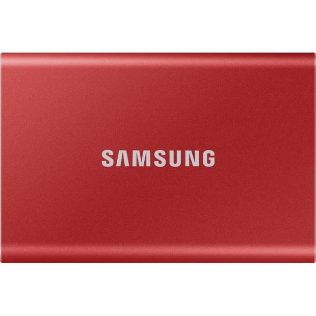 Samsung externe ssd t7 usb type c kleur rood 2 tb
