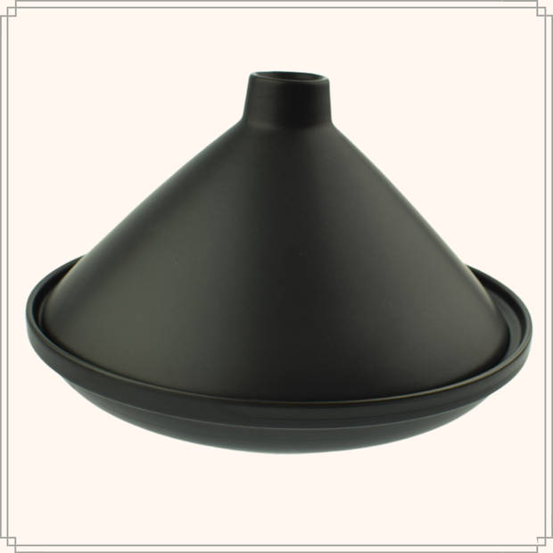 OTIX Tajine Pan - Voor Stoofgerechten - Inductie - Mat Zwart - 24 cm - Keramiek