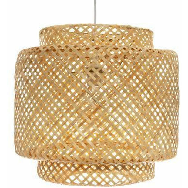 Atmosphera Hanglamp bamboe Boho - 40 x 38 cm - naturel - gevlochten lampenkap - Scandinavisch design - Hanglampen