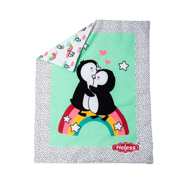 Heless bedtextiel Pinguïn junior 44 x 34 cm polyester 2-delig