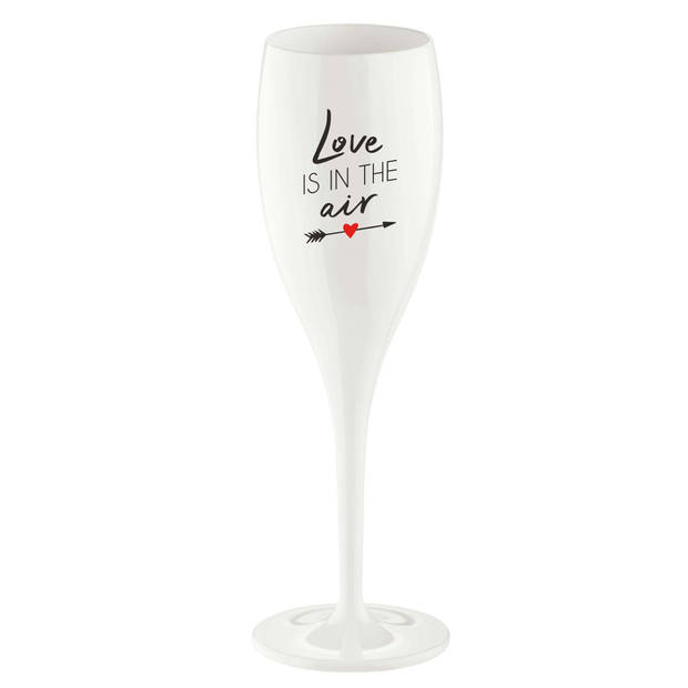 Koziol - Superglas Cheers No. 1 Champagneglas Love is in the Air - Kunststof - Wit