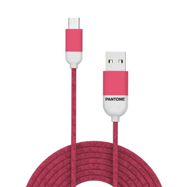 Celly - Micro-USB Kabel, Rood - Rubber - Celly Pantone