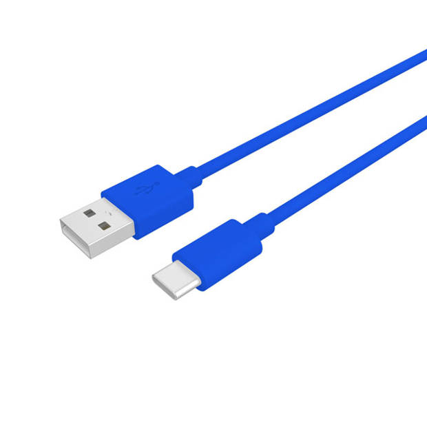 Celly - USB-Kabel Type C, 1 meter, Blauw - PVC - Celly Procompact