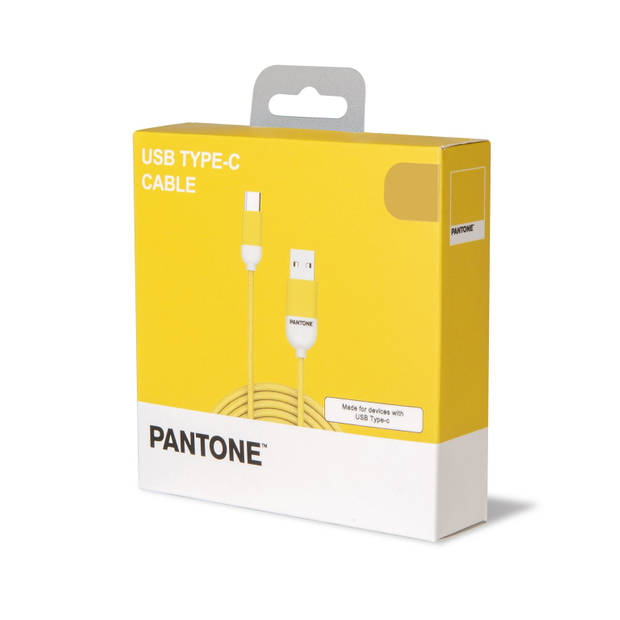 Celly - USB-Kabel Type-C, 1,5 meter, Geel - Rubber - Celly Pantone