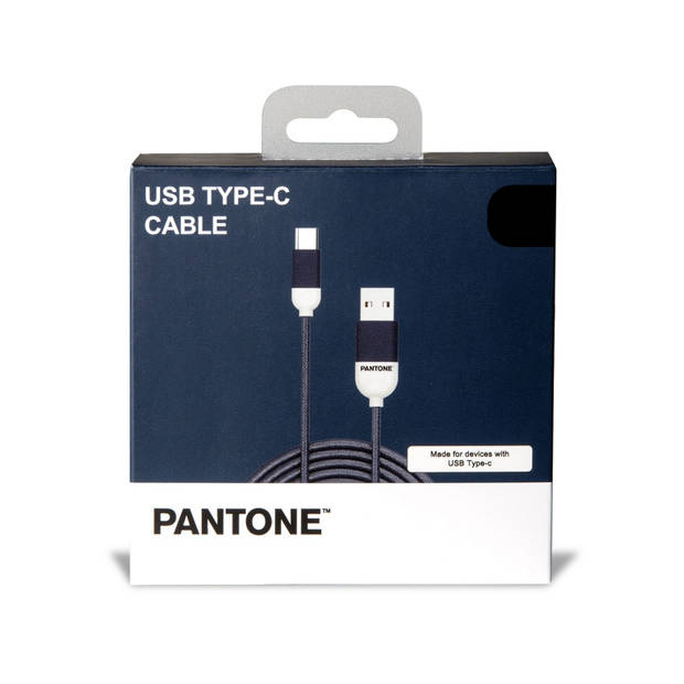 Celly - USB-Kabel Type-C, 1,5 meter, Blauw - Rubber - Celly Pantone